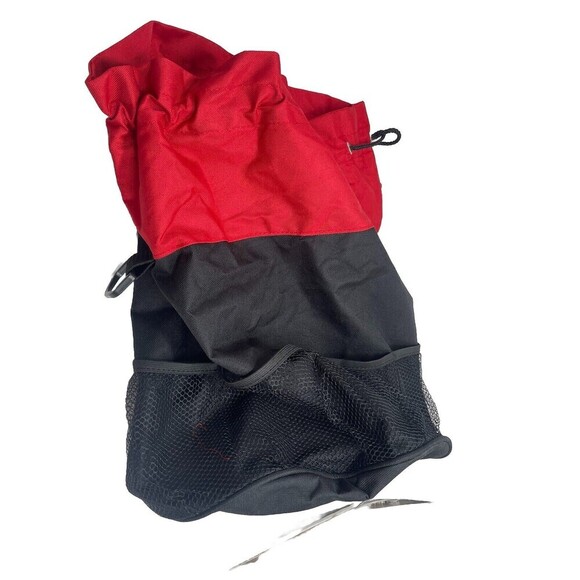 Disney Cruise Line Castaway Club Canvas Red Black Beach Tote Bag Draw String - Picture 11 of 16